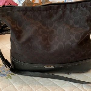 Coach black satchel/ tote removable strap.